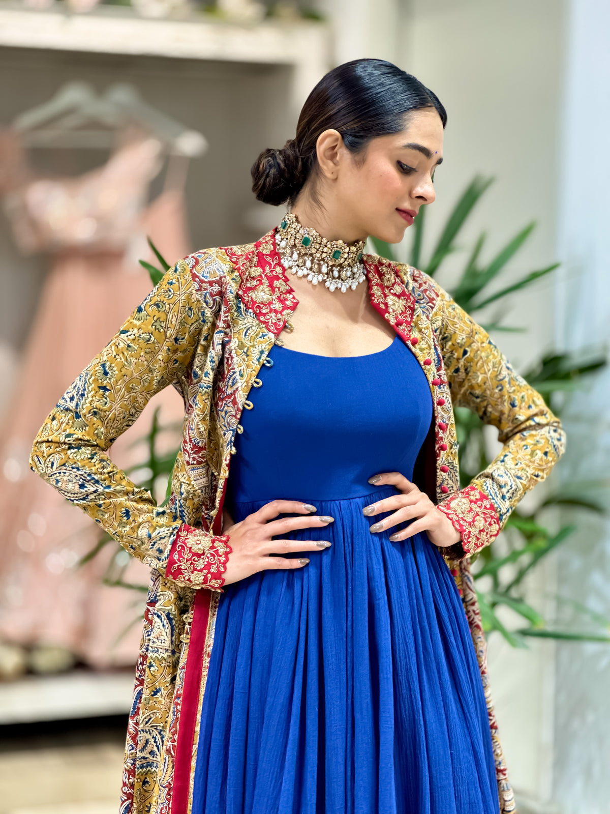 Machilipatnam Kalamkari Jacket Anarkali