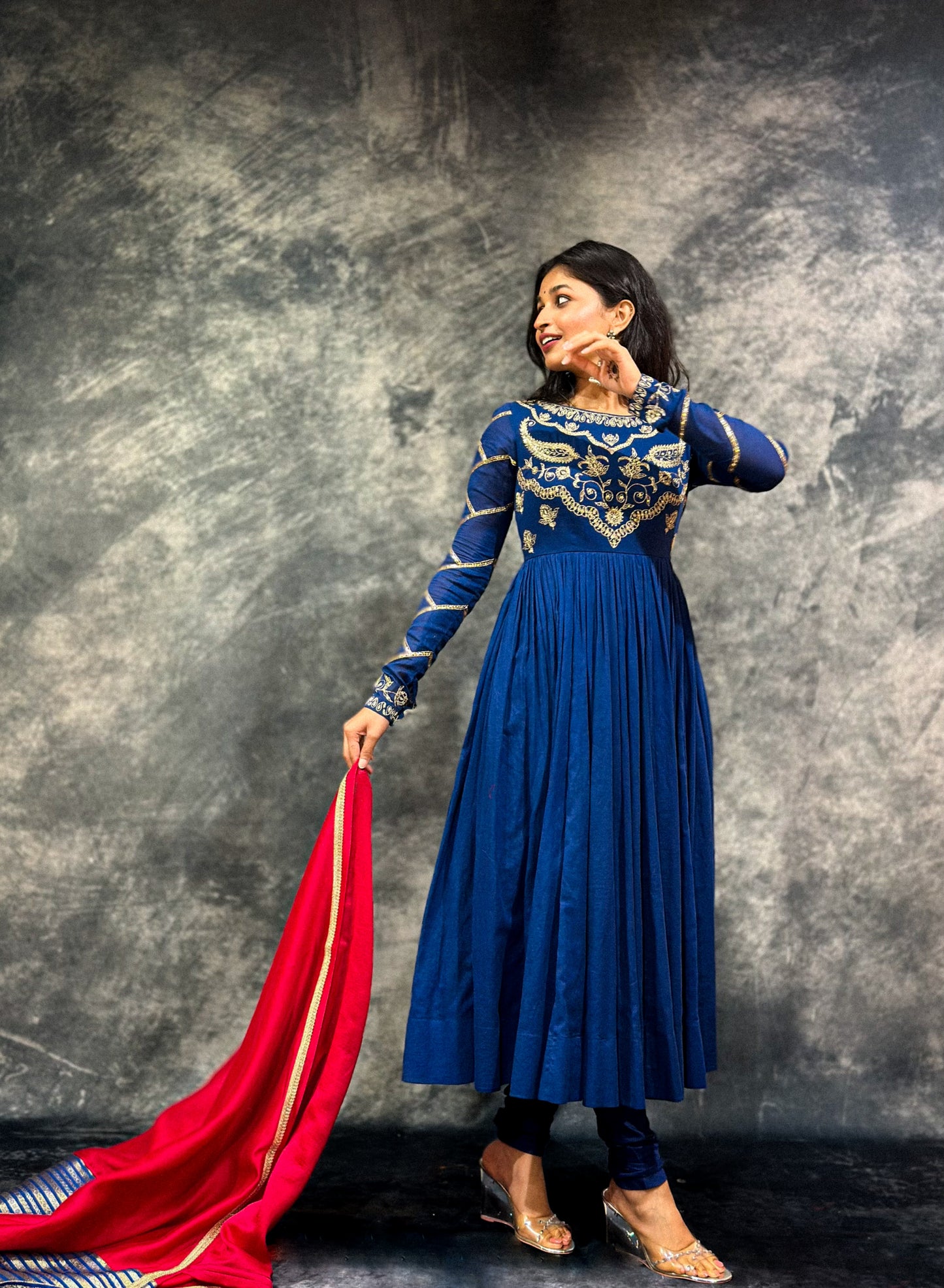 Neelambari Anarkali Set