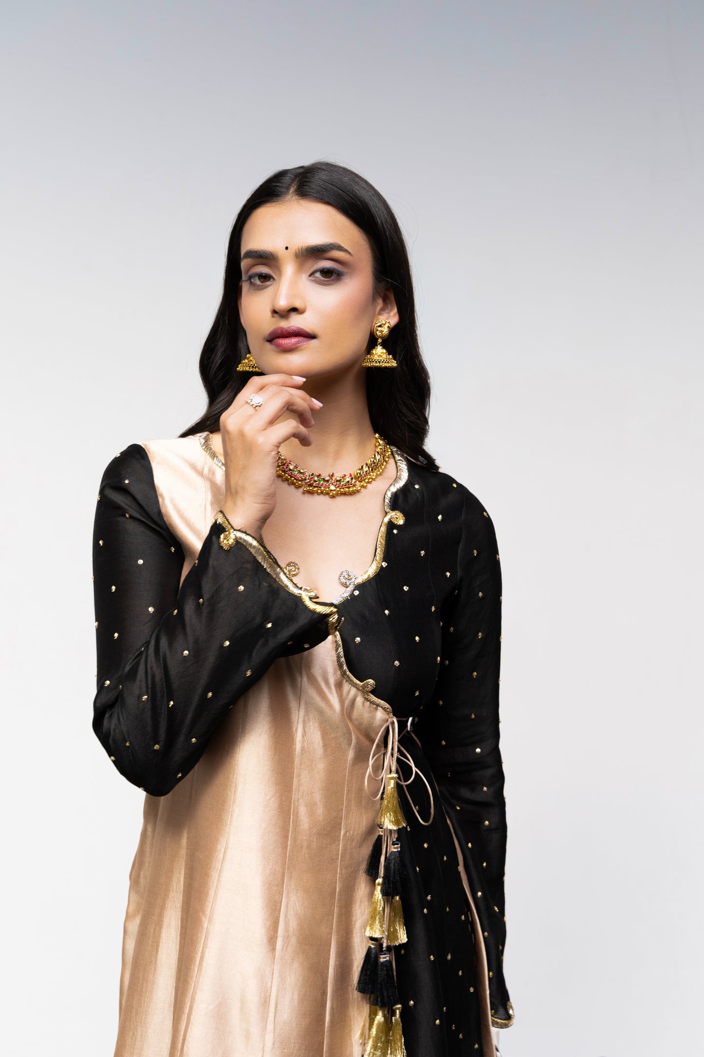 Roots Chaturanga/Chess themed Anarkali Set