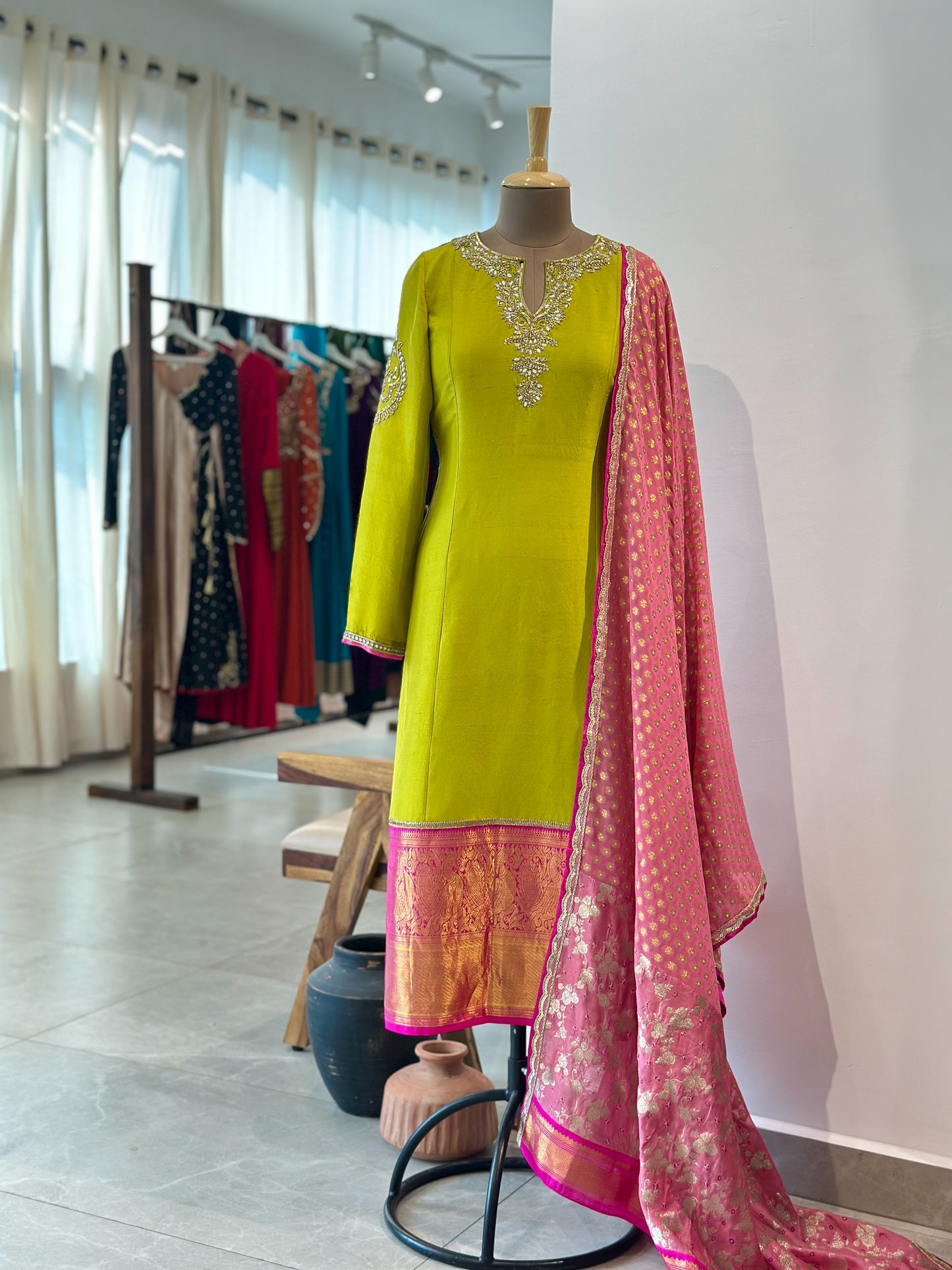 Kanchi suit with Bandhani