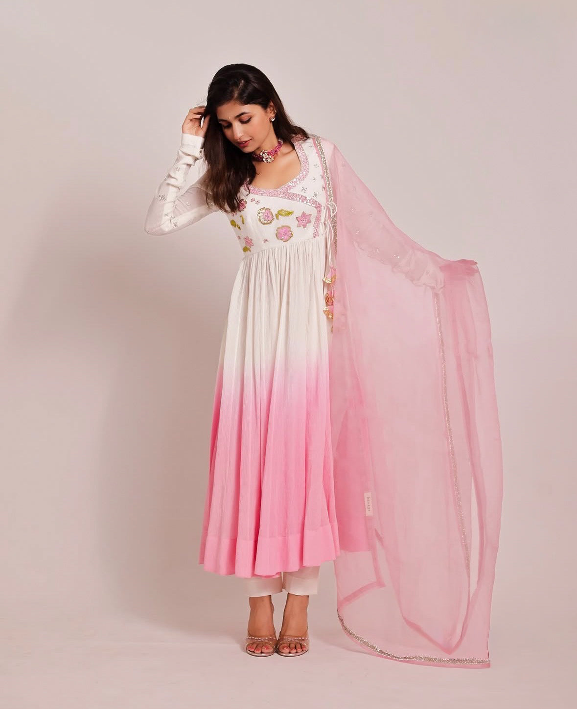 Nargis Dual Shade Anarkali Set