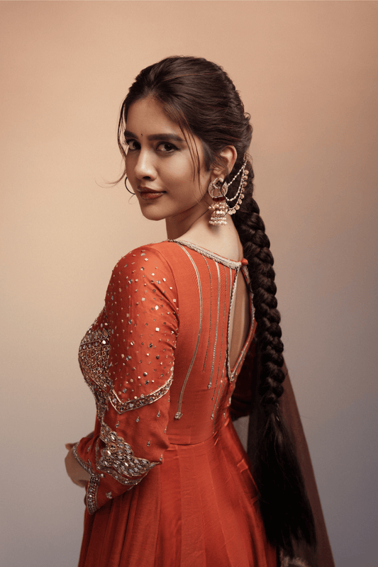 Nabha Natesh in our Roots Anarkali
