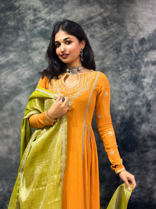 Rust Kali Anarkali