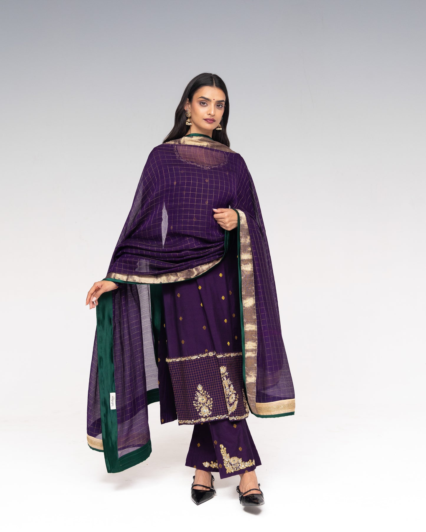 Roots Purple Handwoven Suit Set