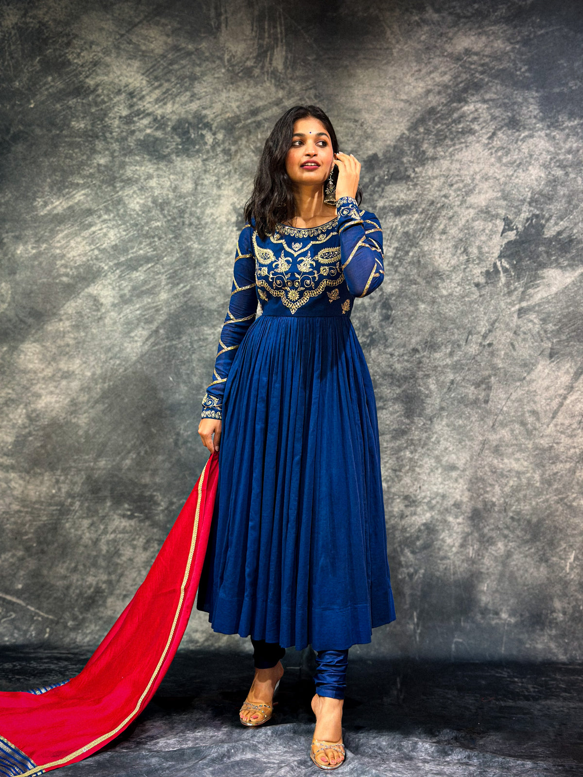 Neelambari Anarkali Set