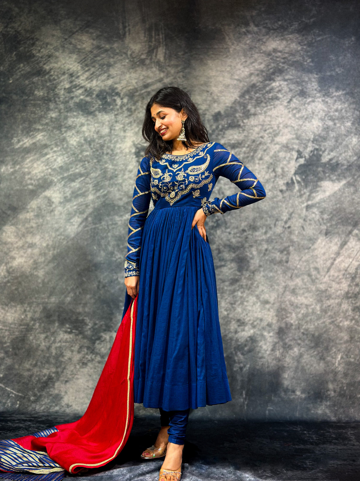 Neelambari Anarkali Set