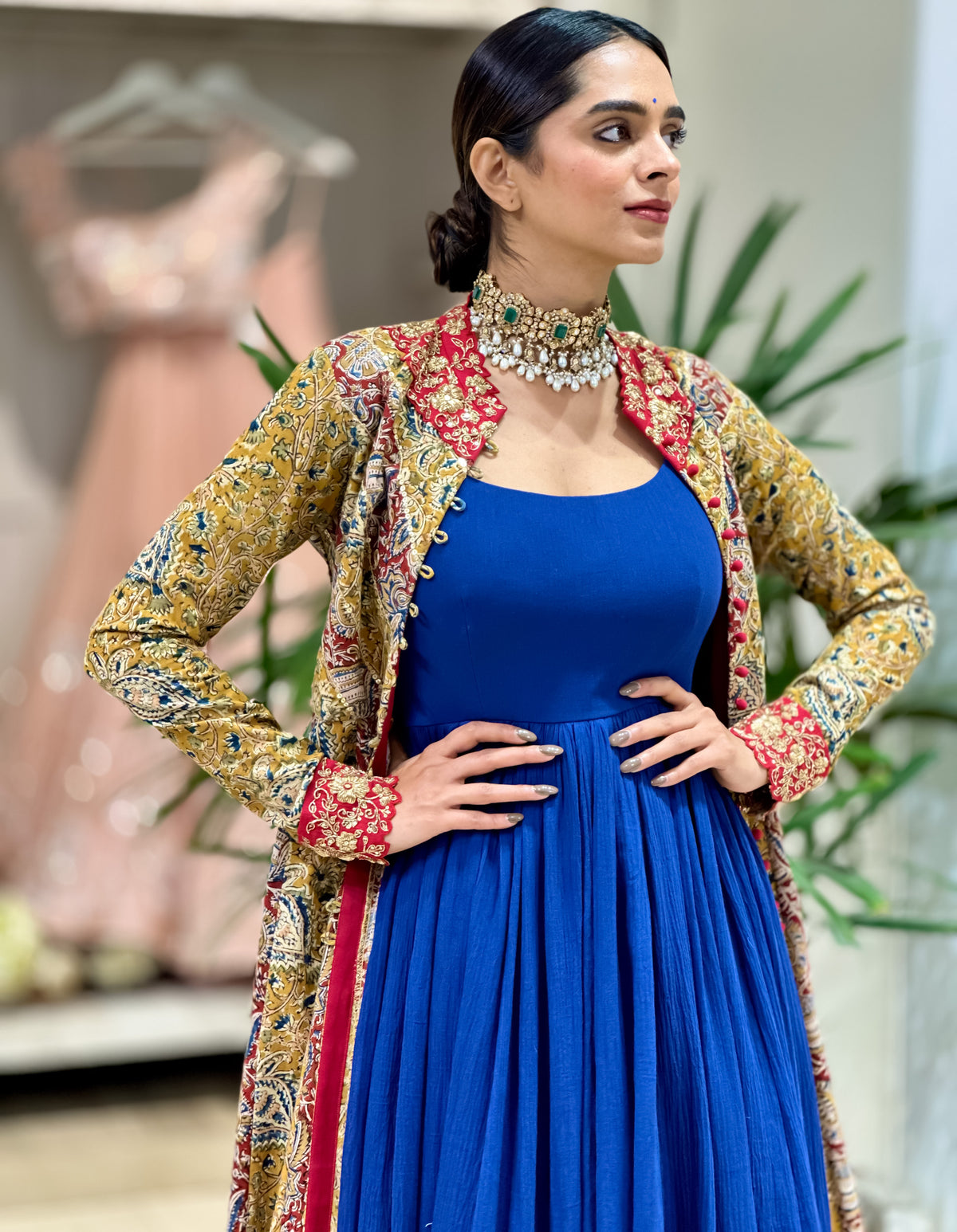Machilipatnam Kalamkari Jacket Anarkali