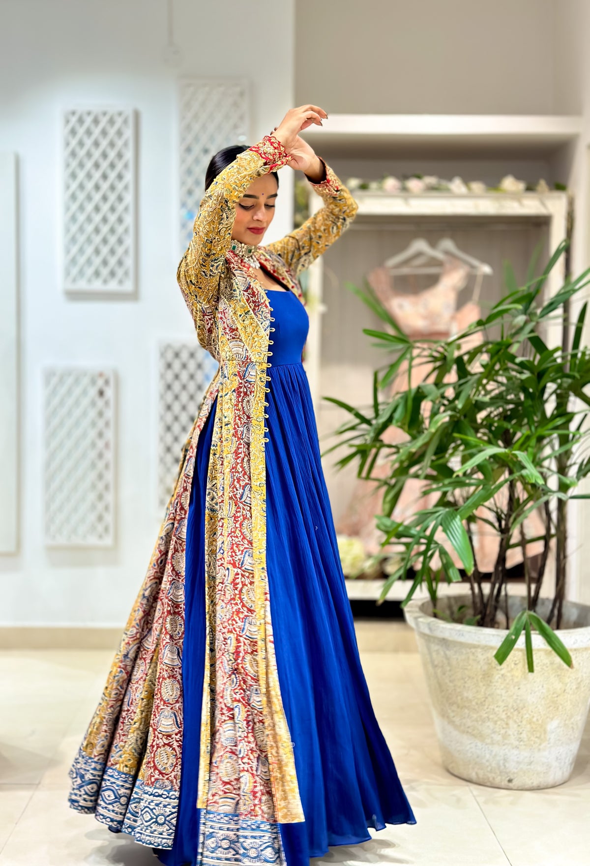 Machilipatnam Kalamkari Jacket Anarkali