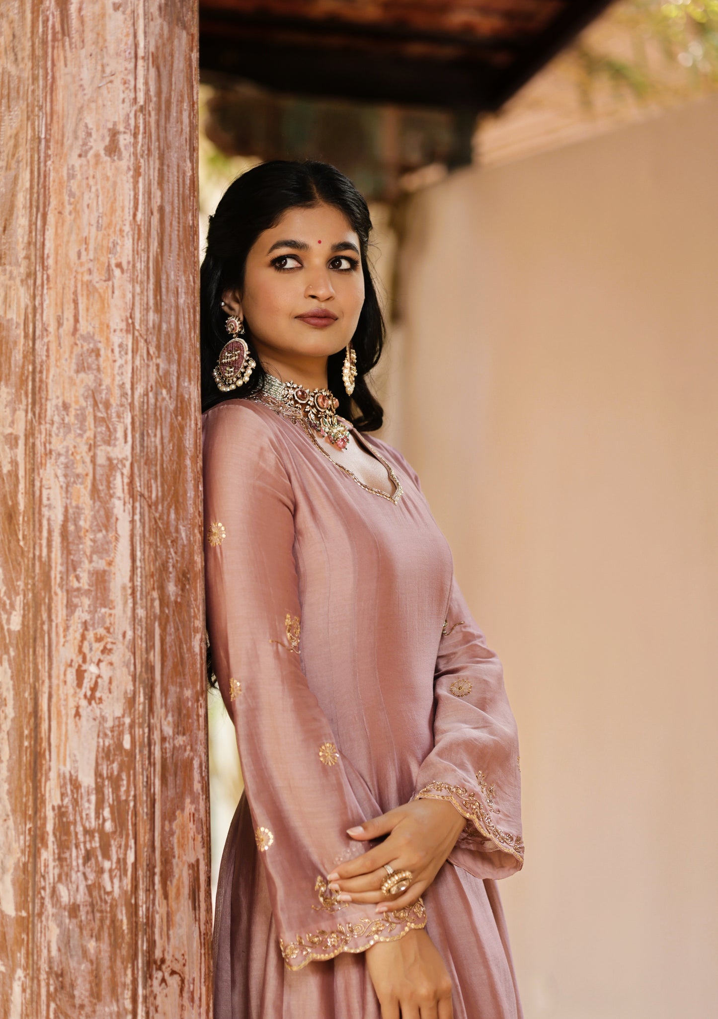 Morni Statement Back Anarkali Set