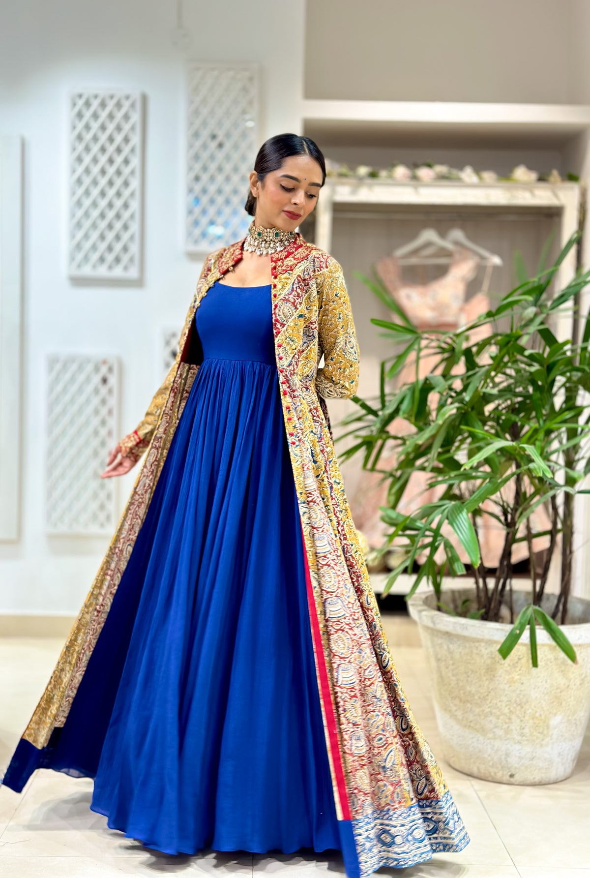 Machilipatnam Kalamkari Jacket Anarkali