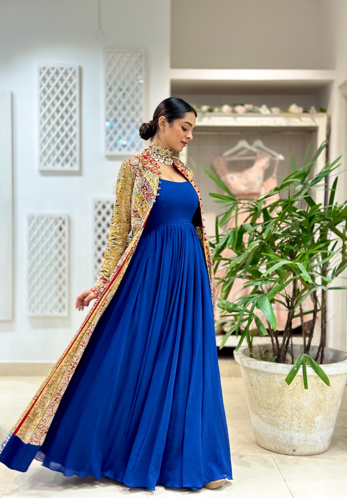 Machilipatnam Kalamkari Jacket Anarkali