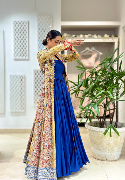 Machilipatnam Kalamkari Jacket Anarkali