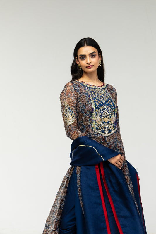 Roots Kota Kalamkari Anarkali Set