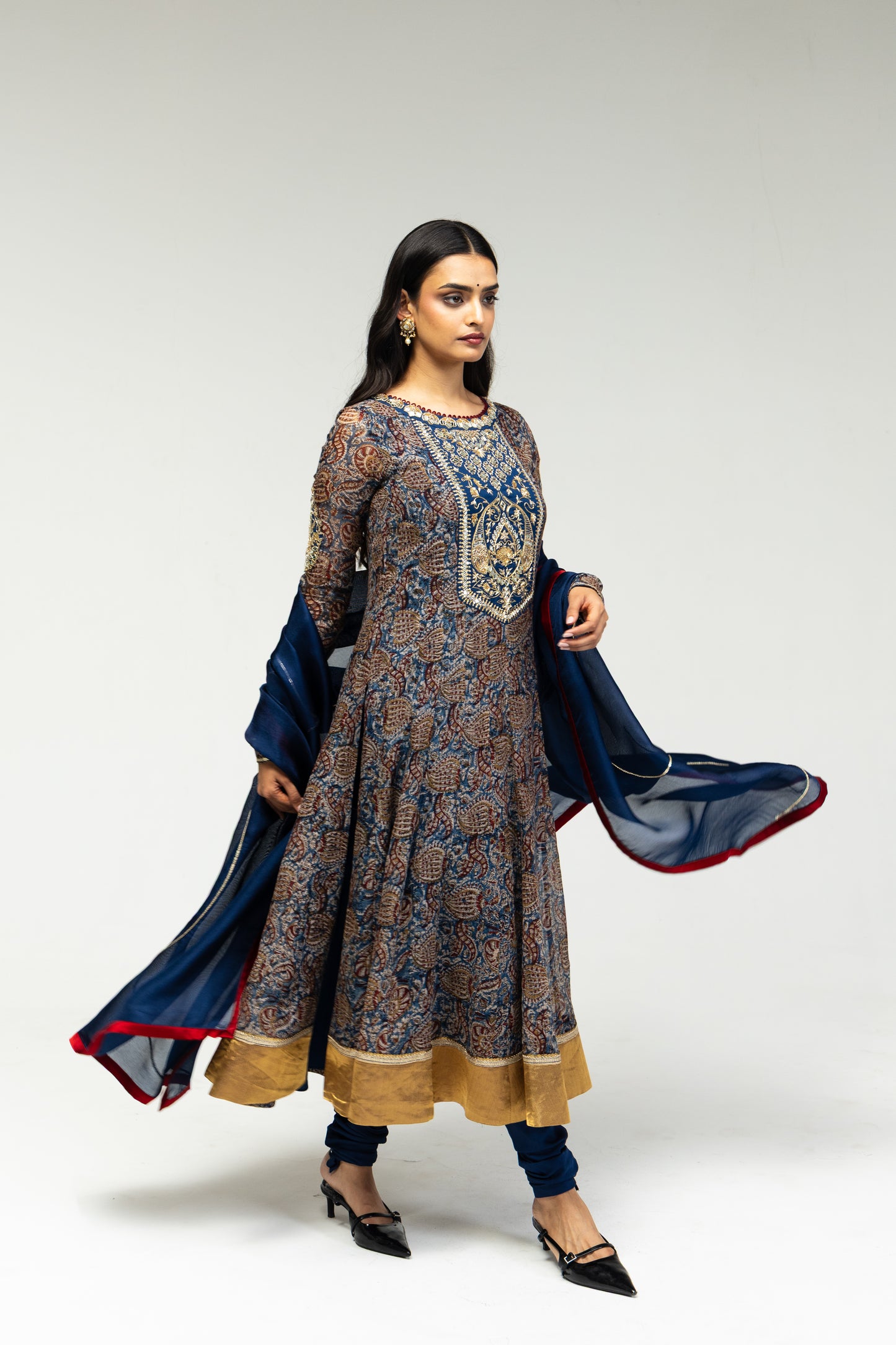 Roots Kota Kalamkari Anarkali Set
