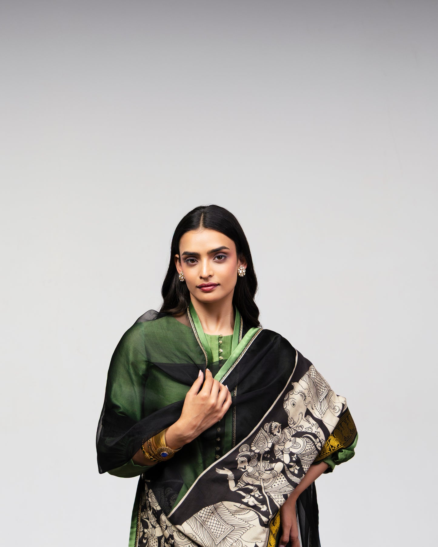 Roots Kalamkari detailed Farsi Shalwar Set