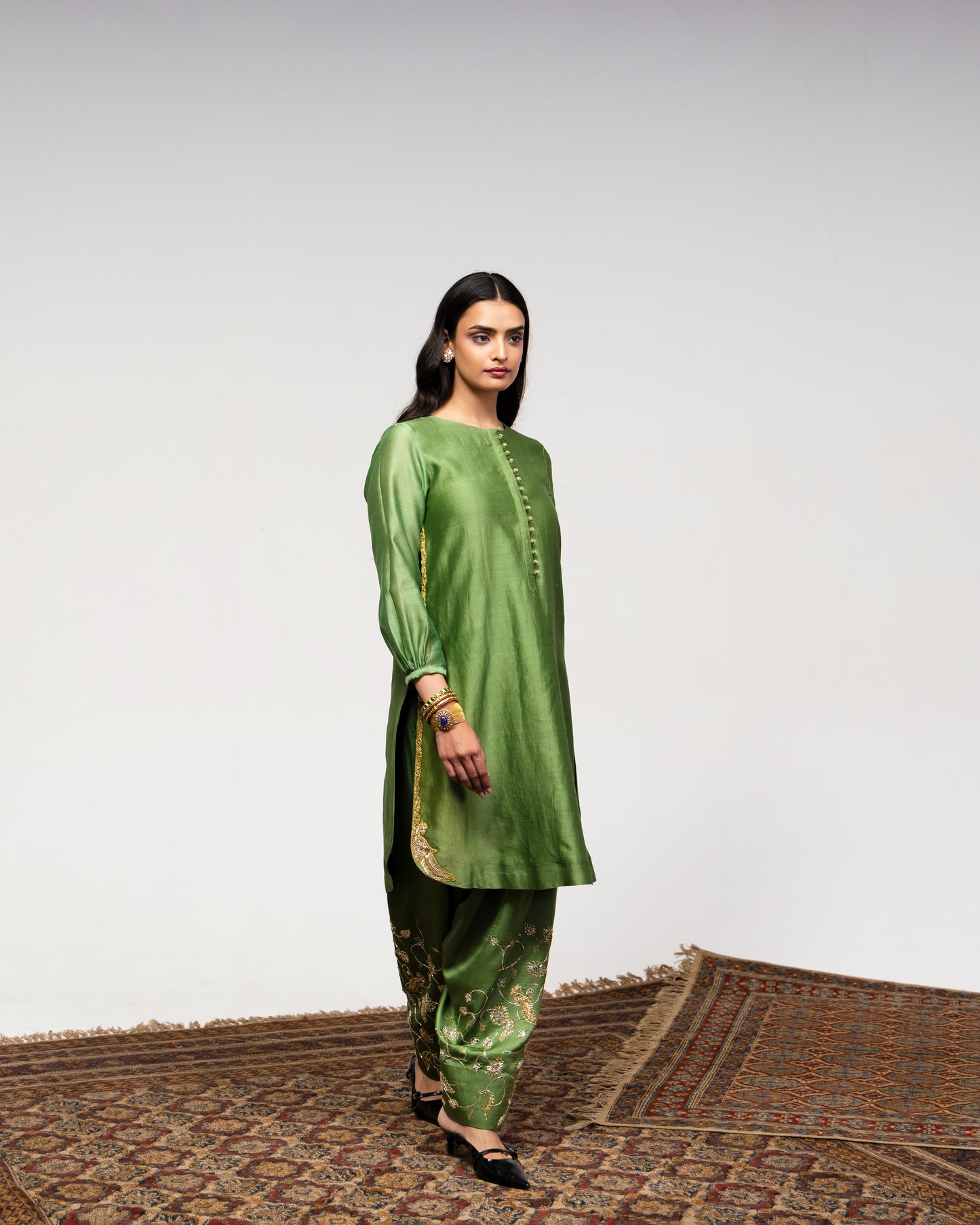 Roots Kalamkari detailed Farsi Shalwar Set
