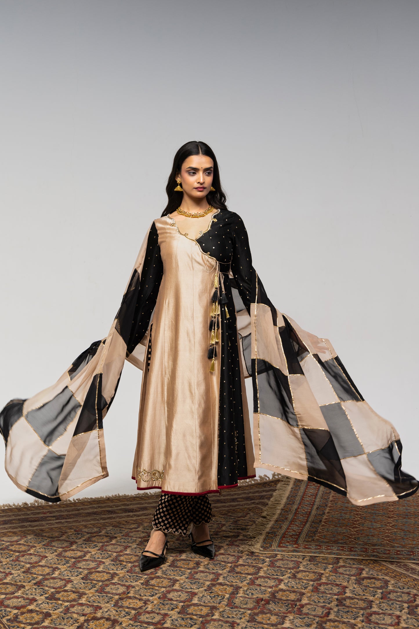 Roots Chaturanga/Chess themed Anarkali Set