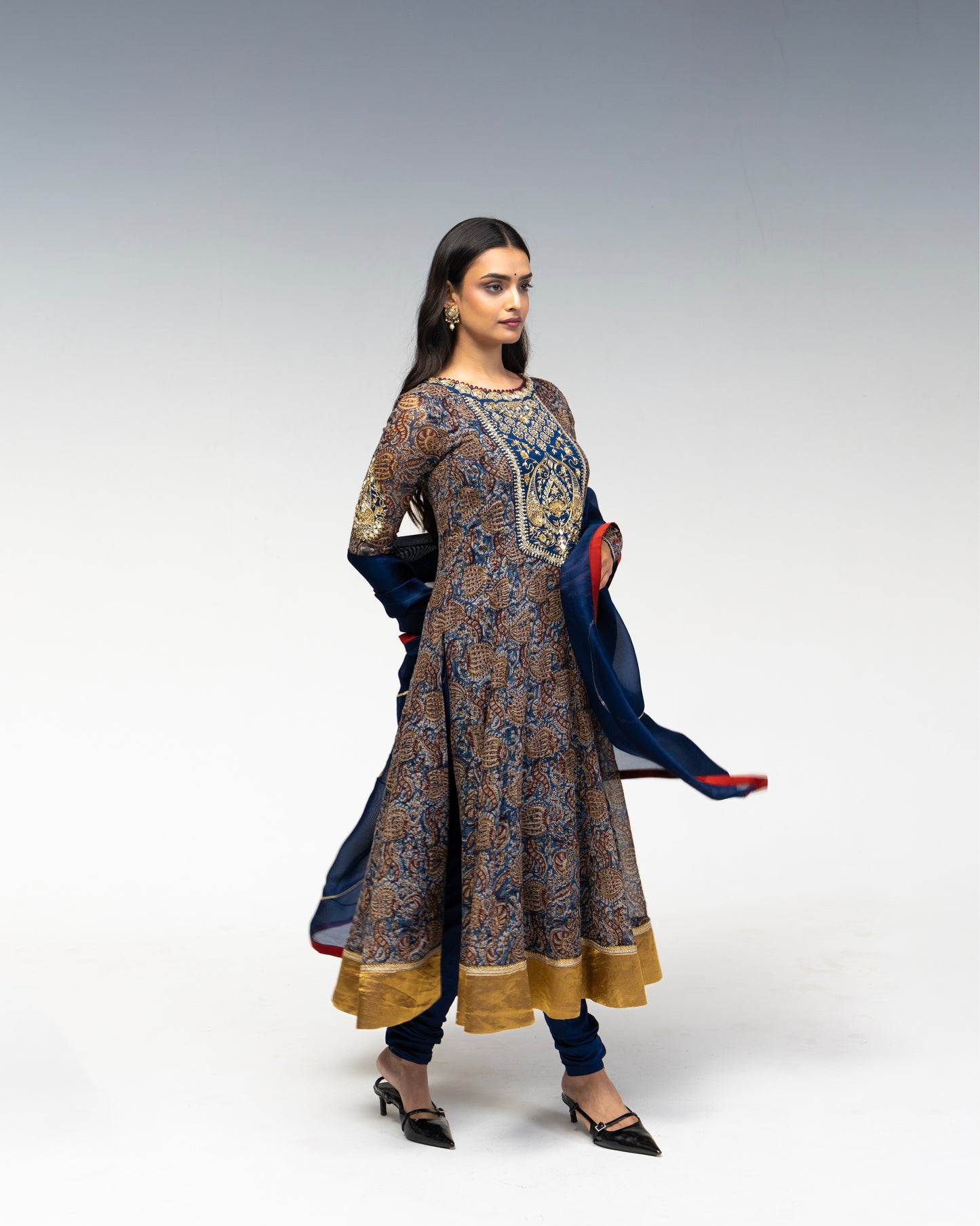 Roots Kota Kalamkari Anarkali Set