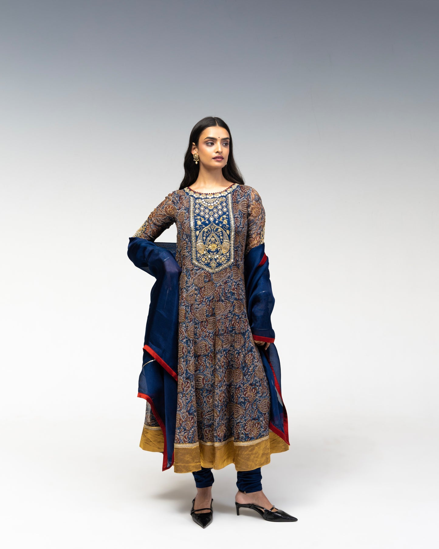 Roots Kota Kalamkari Anarkali Set