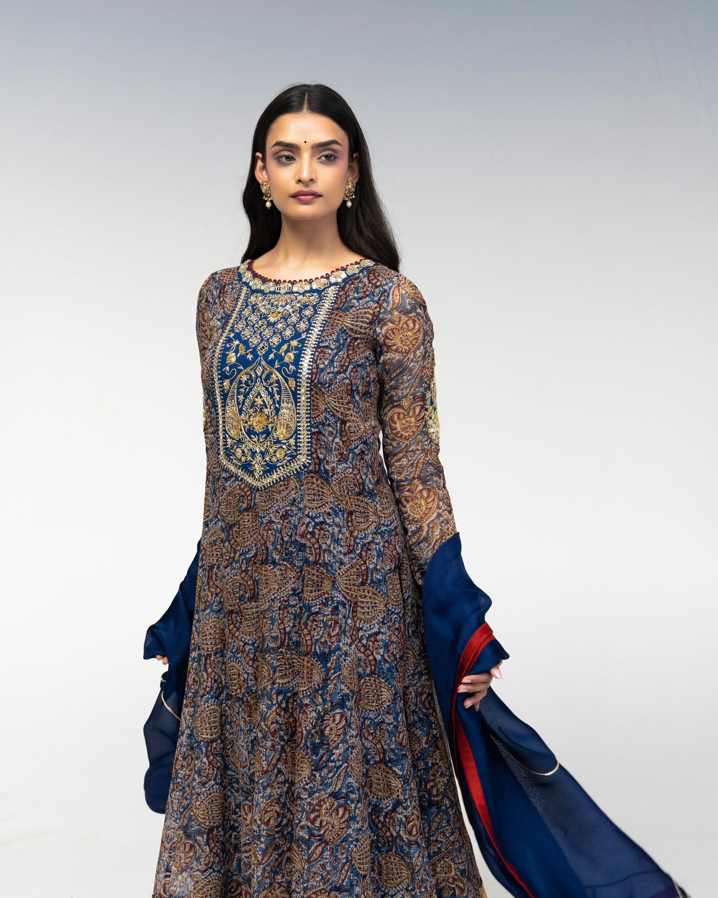 Roots Kota Kalamkari Anarkali Set