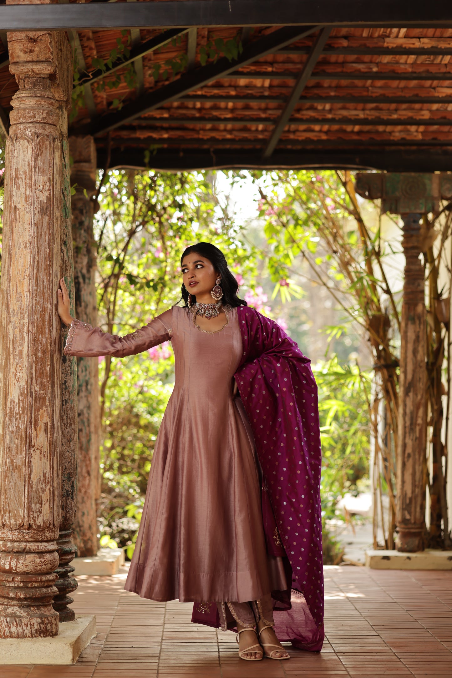 Morni Statement Back Anarkali Set
