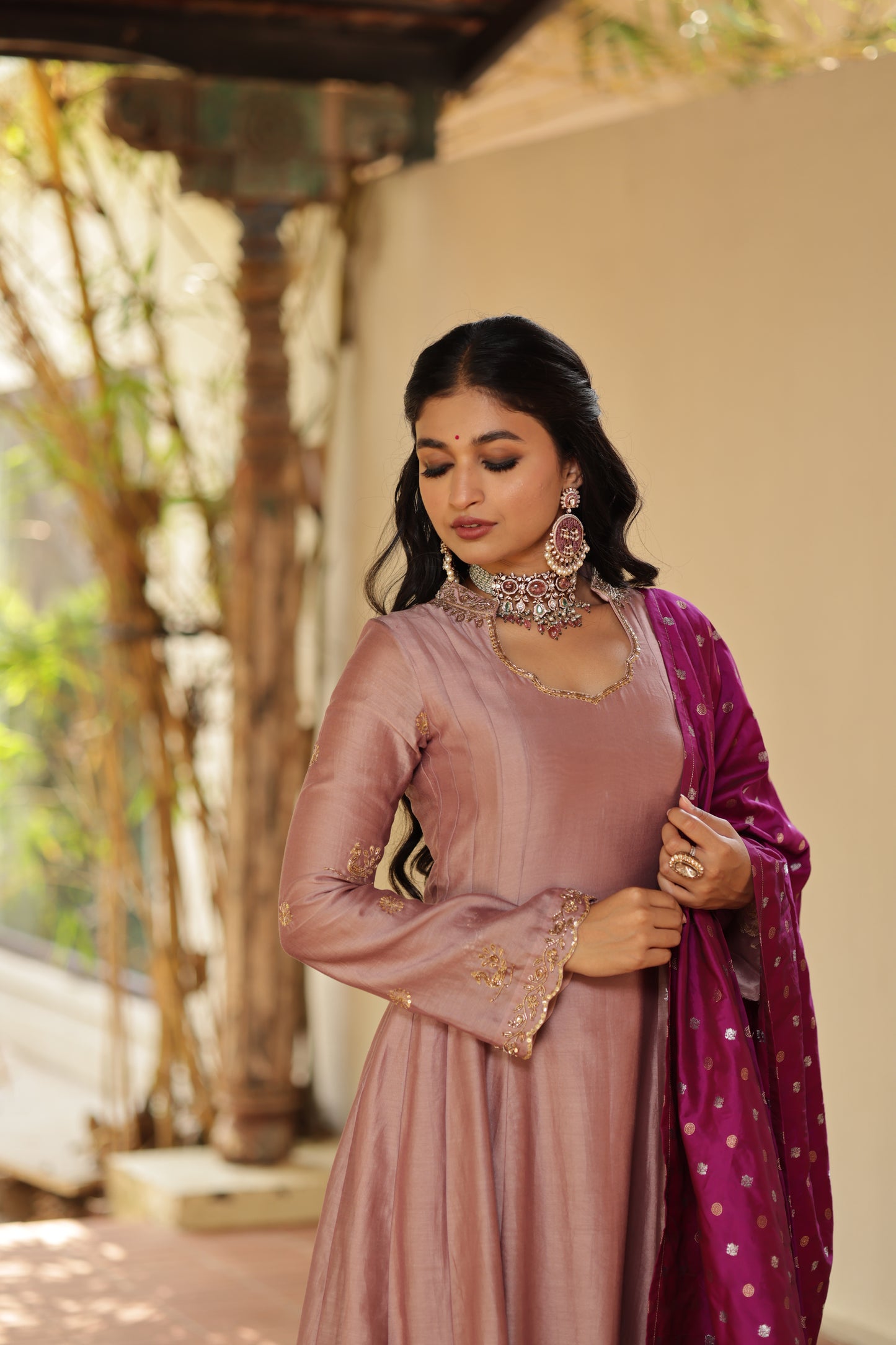 Morni Statement Back Anarkali Set