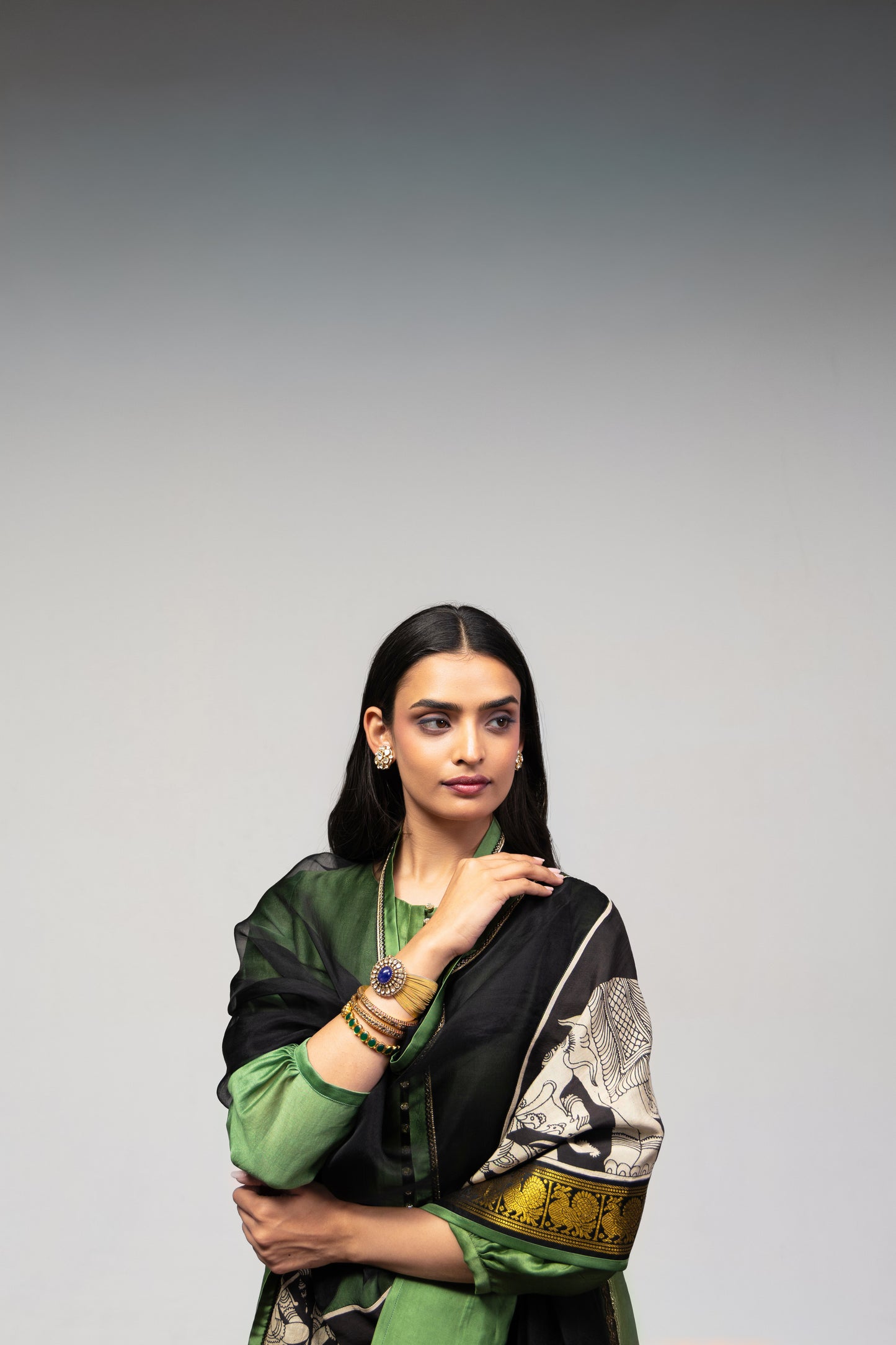 Roots Kalamkari detailed Farsi Shalwar Set
