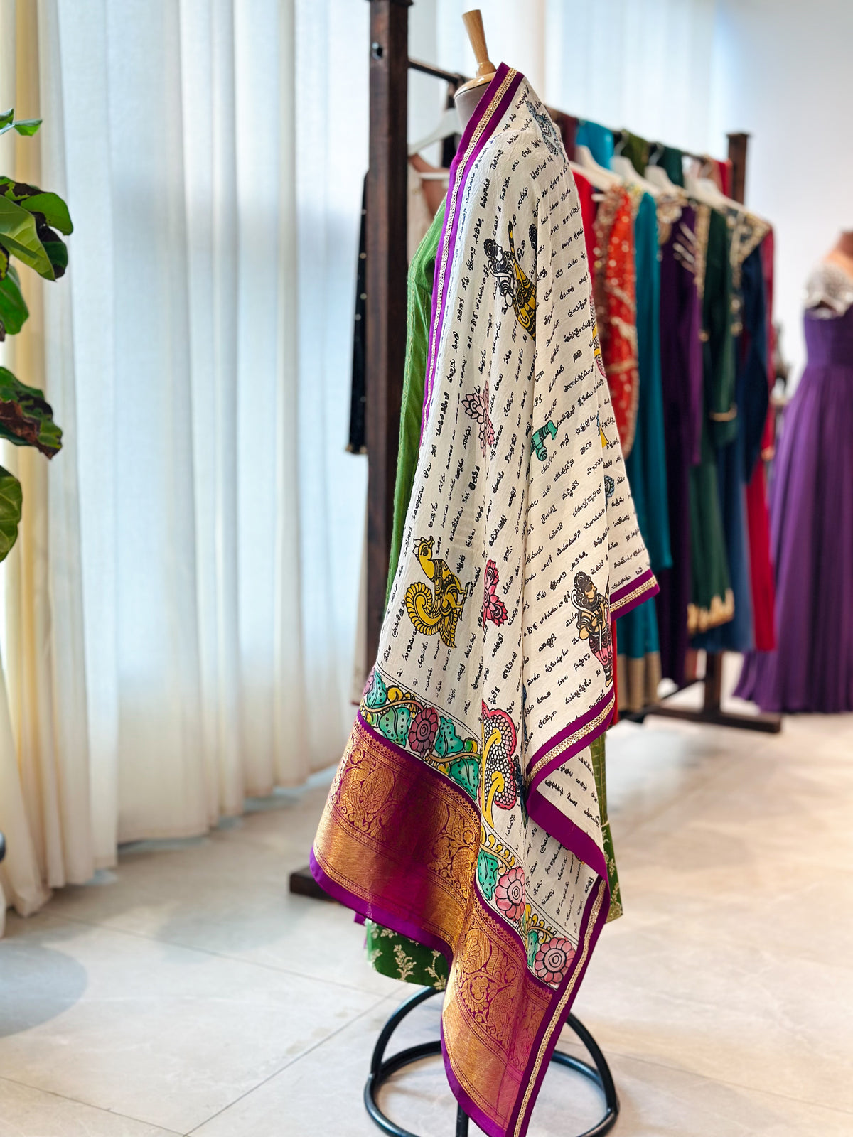 Ramayana Dupatta Panelled Set