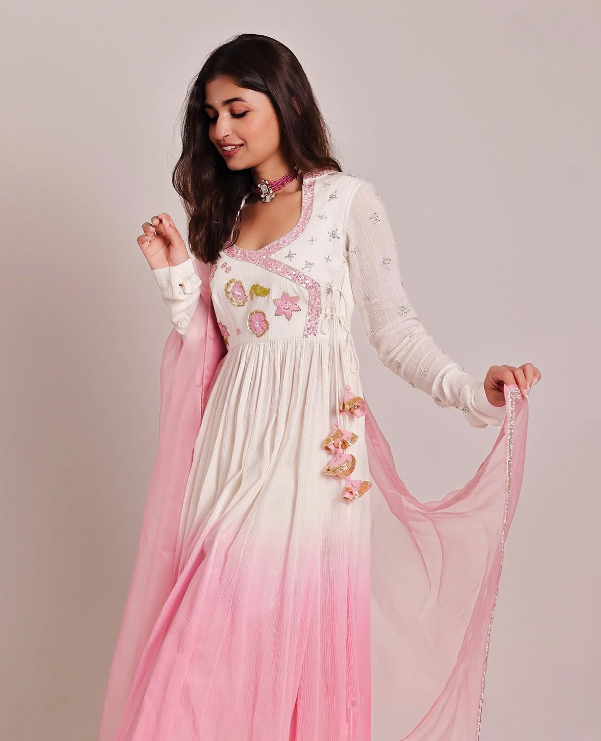 Nargis Dual Shade Anarkali Set