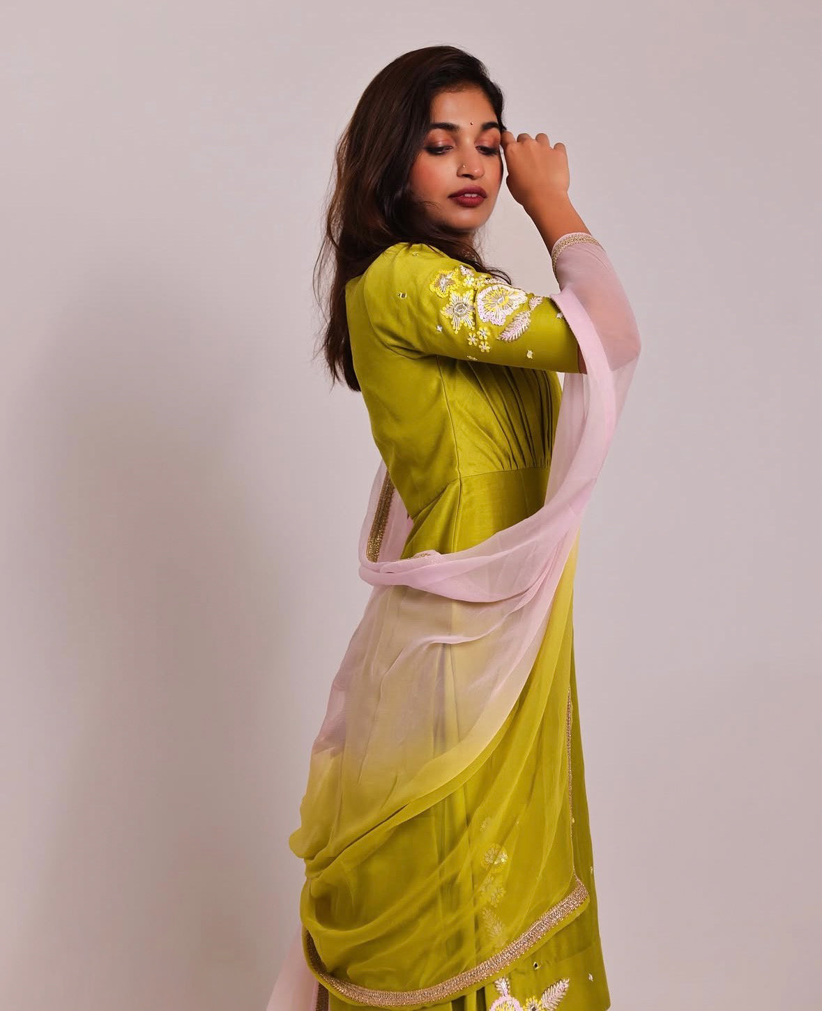 Nargis Green Sharara Set
