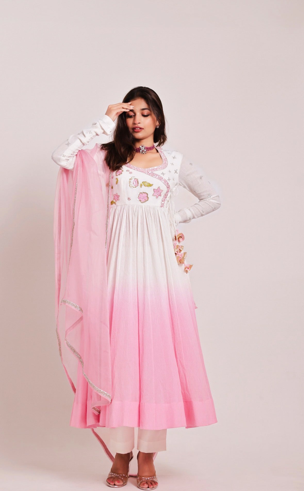 Nargis Dual Shade Anarkali Set
