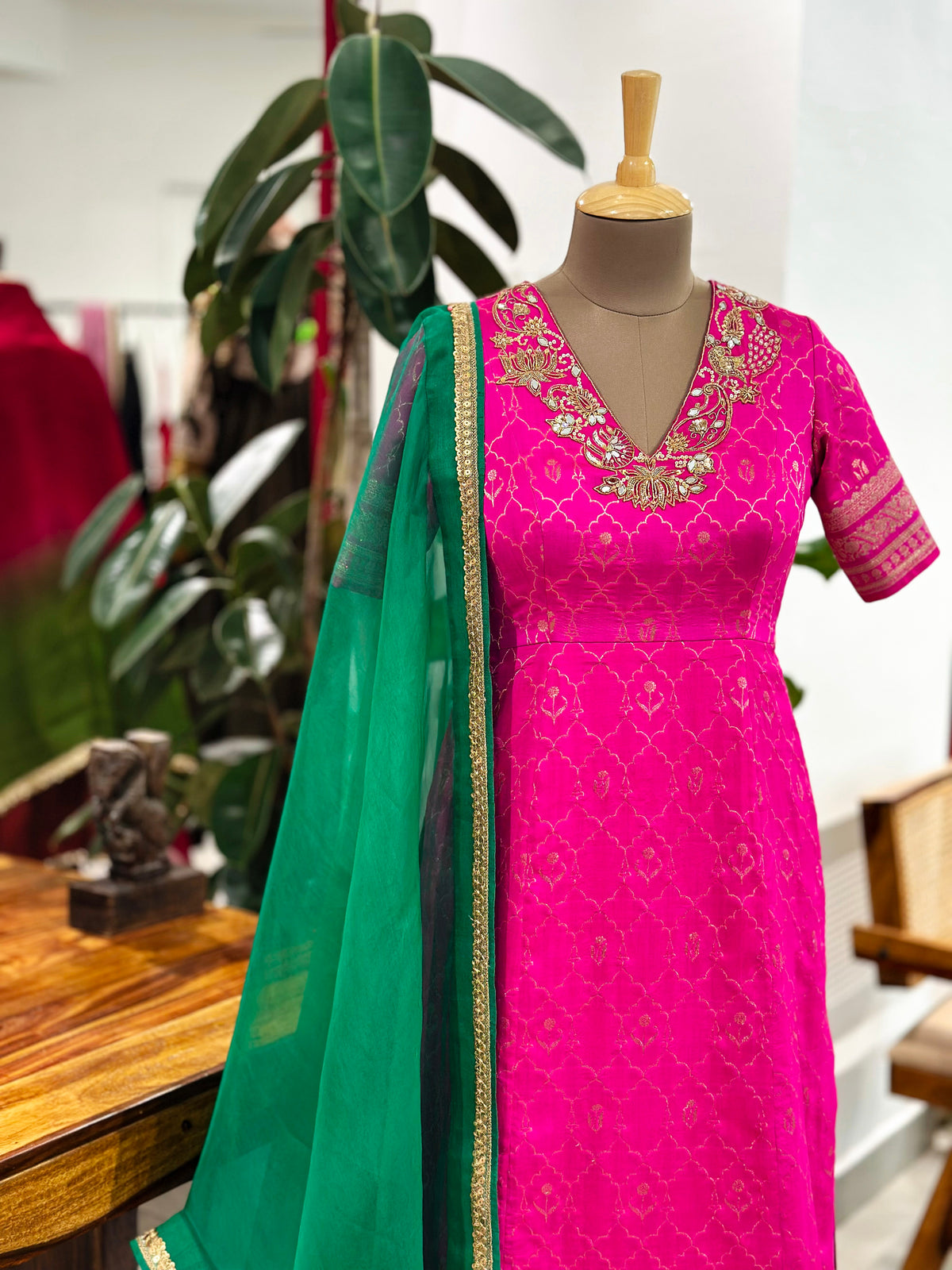 Handwoven Silk Brocade Sharara Set