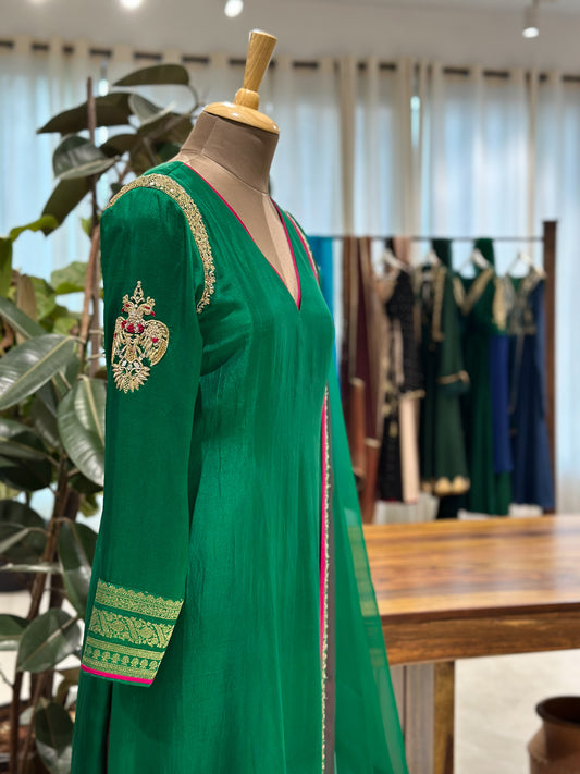 Rama Kanchi suit with Handwoven Brocade