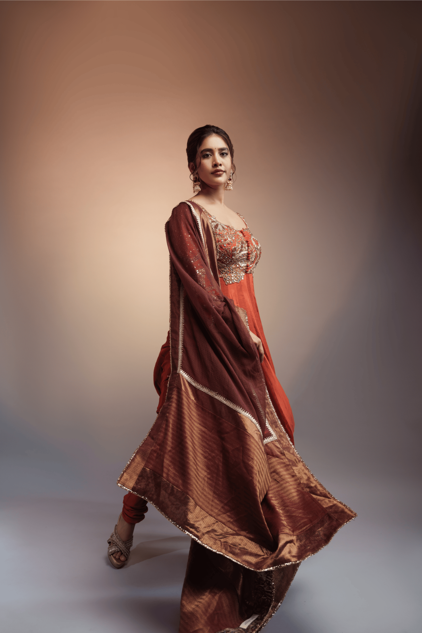 Nabha Natesh in our Roots Anarkali