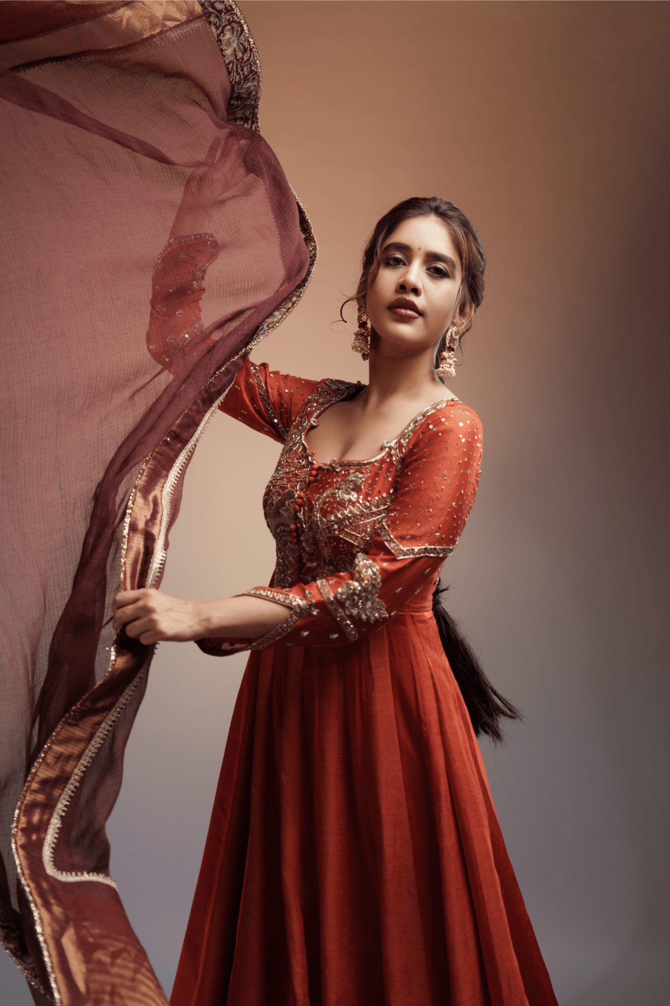 Nabha Natesh in our Roots Anarkali