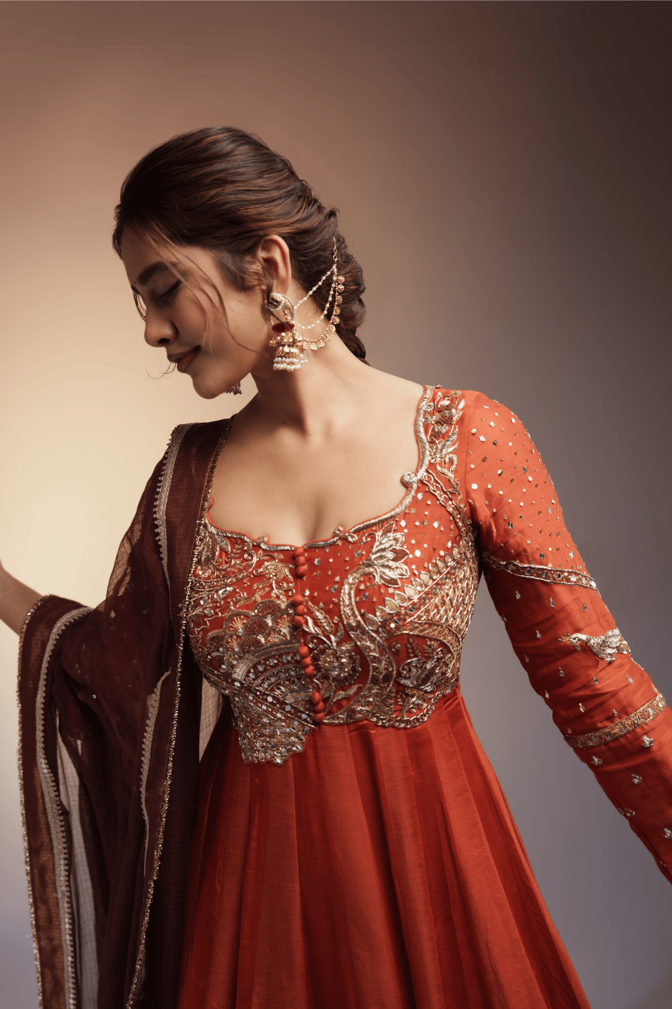 Nabha Natesh in our Roots Anarkali
